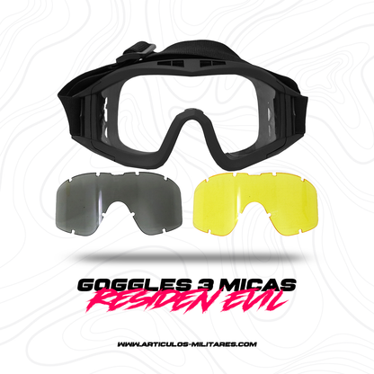 Goggle Táctico Militar Motociclismo 3 Micas vendor-unknown