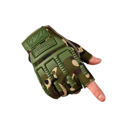 Guantes Tacticos Tipo Militar/Deportivos De Medio Dedo