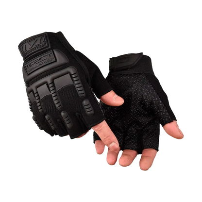 Guantes Tacticos Tipo Militar/Deportivos De Medio Dedo