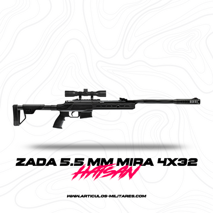 Rifle Zada 5.5mm Con Mira Incluida 4X32 HATSAN