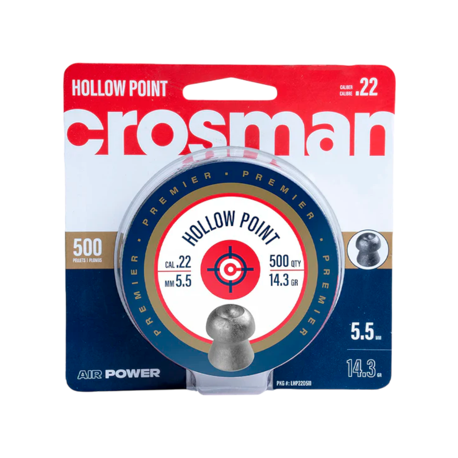Diabolos Hollow Point 5.5mm (.22) 500 Piezas CROSMAN