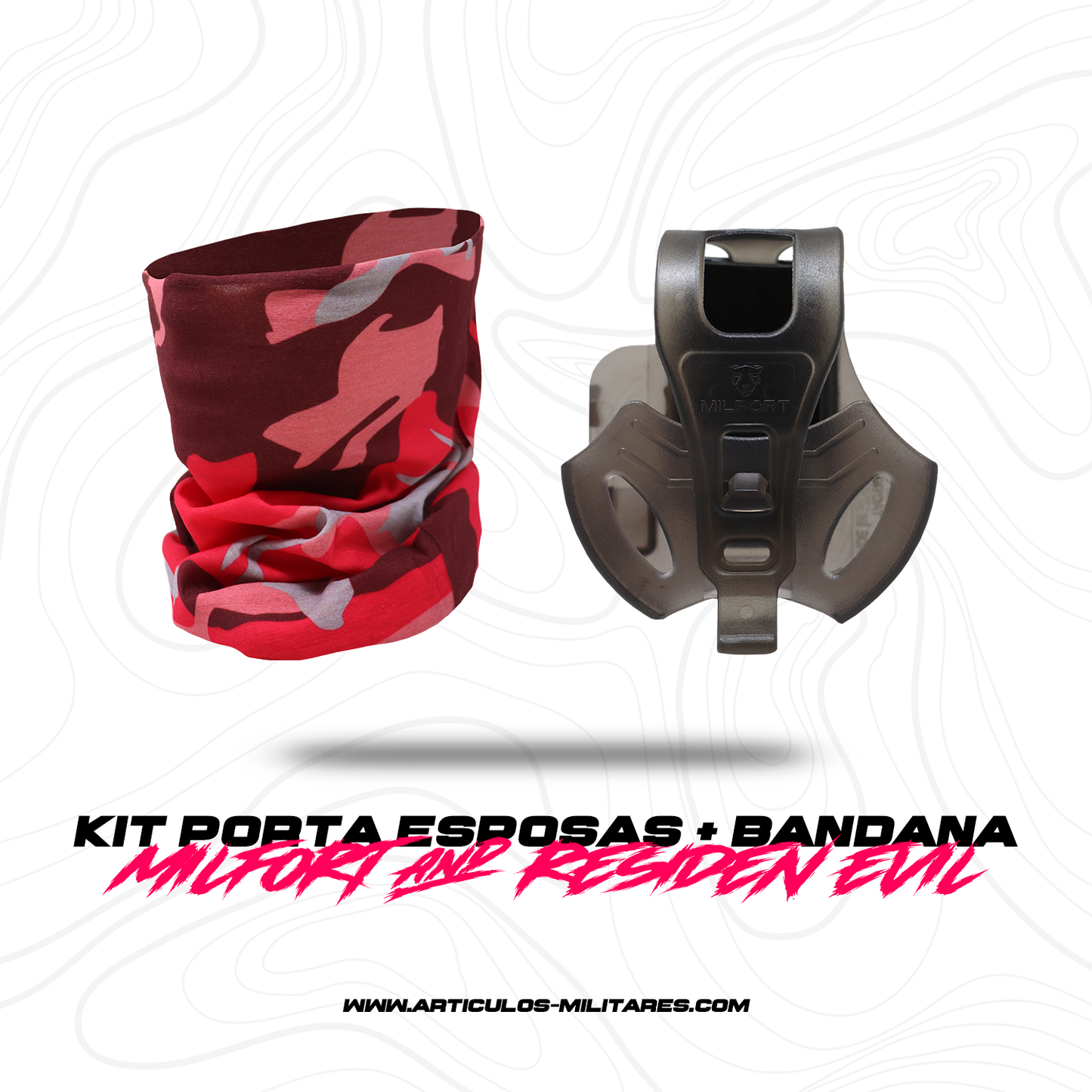 Funda Porta Esposas Humo Con Bandana KIT MILFORT
