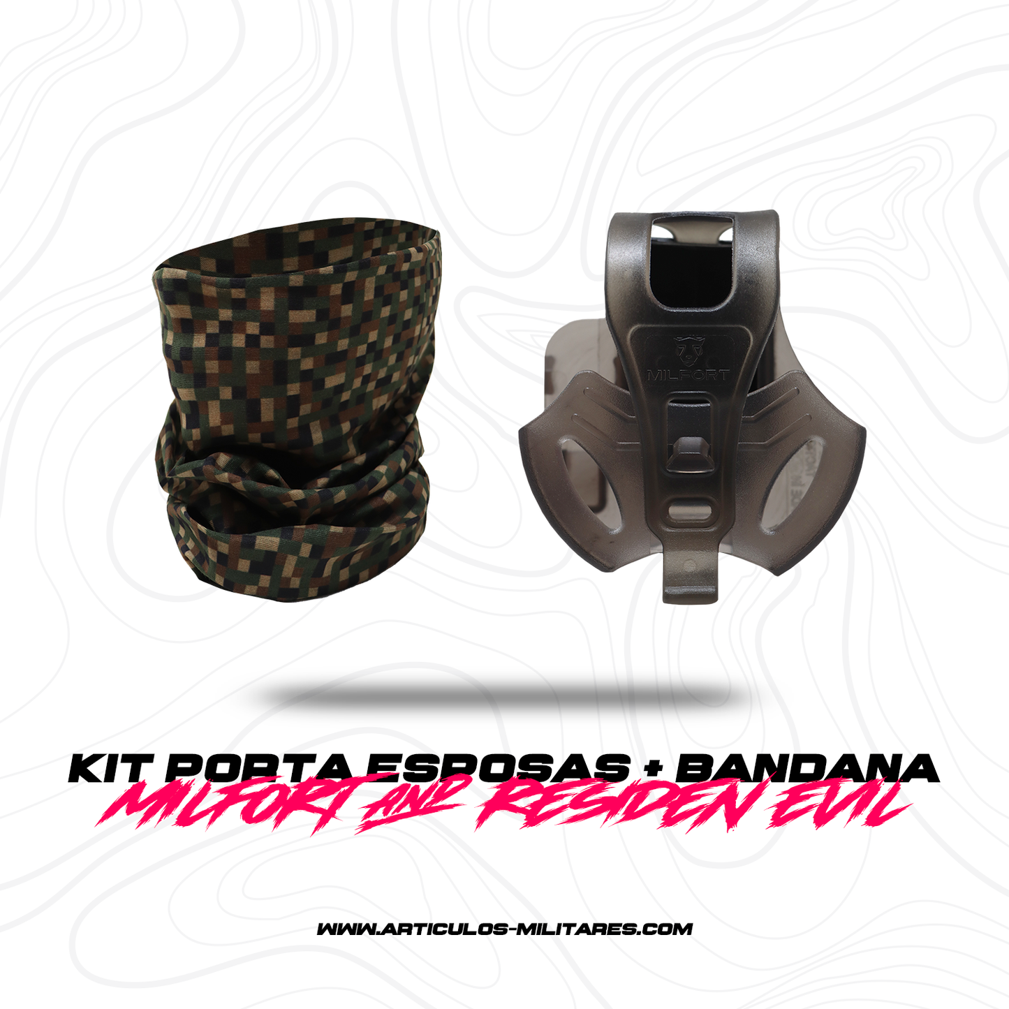 Funda Porta Esposas Humo Con Bandana KIT MILFORT