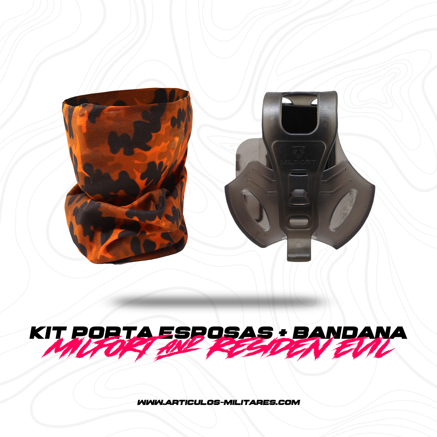 Funda Porta Esposas Humo Con Bandana KIT MILFORT
