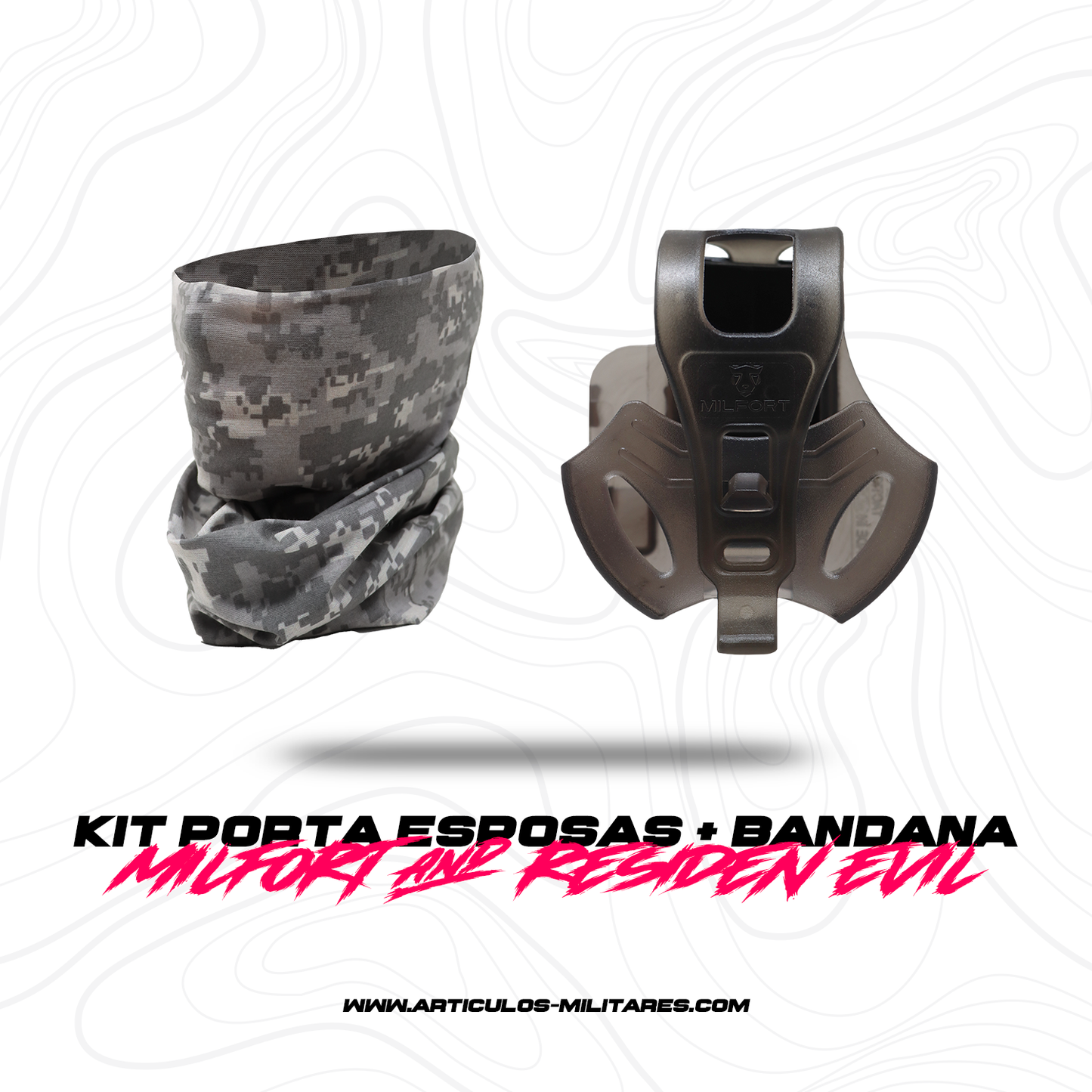 Funda Porta Esposas Humo Con Bandana KIT MILFORT