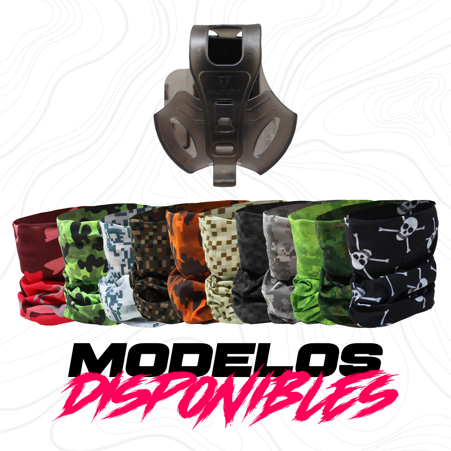 Funda Porta Esposas Humo Con Bandana KIT MILFORT