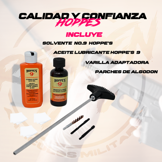 Kit Especial De Limpieza Para Armas Calibre .22 Hoppe's 9