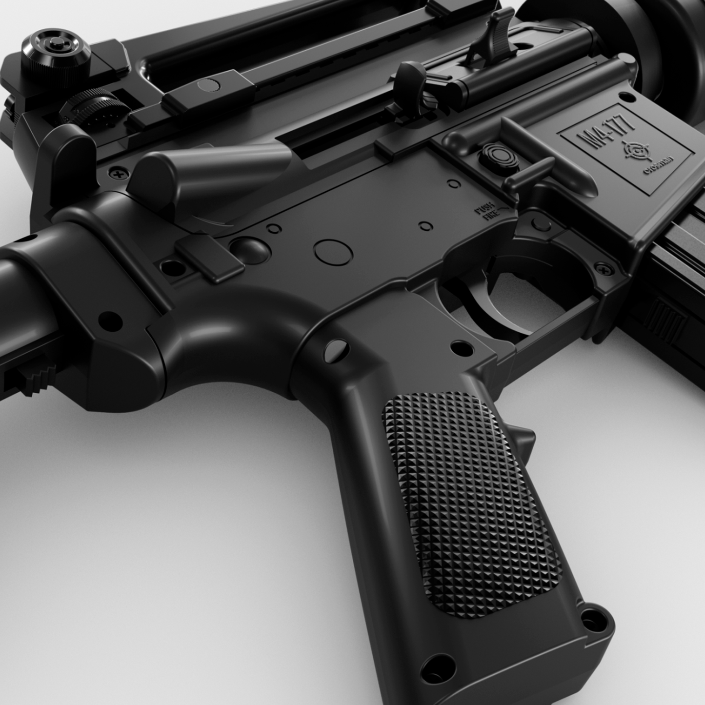 Rifle De Bombeo M4 KIT + 1500 BBS + Gafas Deportivas + Dianas De Tiro