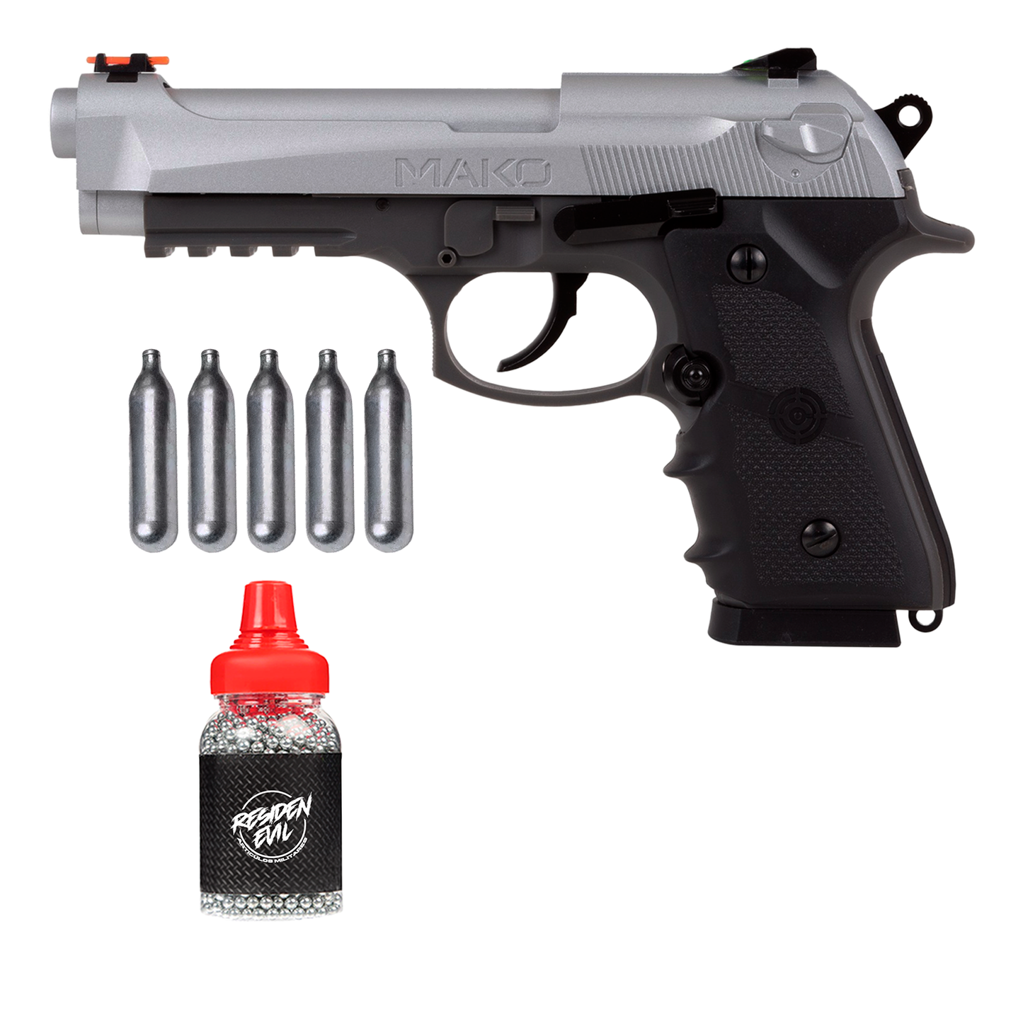 Pistola MAKO BBS CO2 4.5mm Metal Crosman KIT