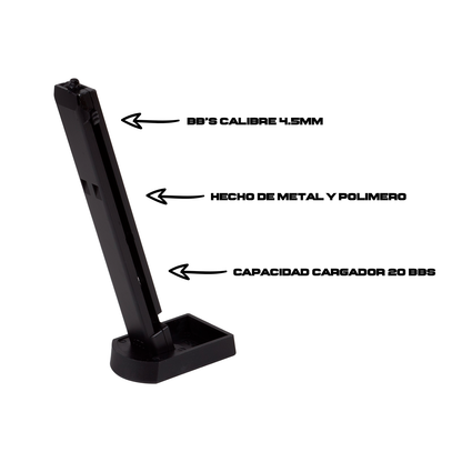 Pistola MAKO BBS CO2 4.5mm Metal Crosman KIT Crosman