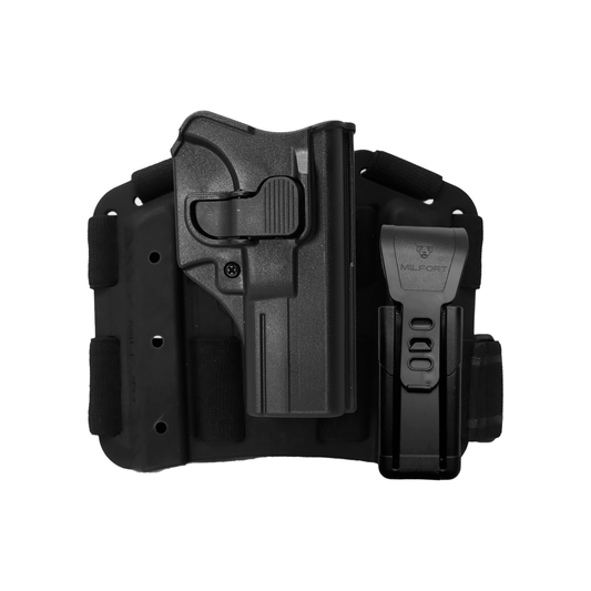 Kit Funda Piernera Táctica Nivel 2 Con Proveedor Individual Glock 17 MILFORT