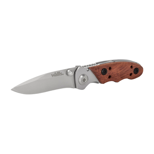 Navaja De Bloqueo Mango Tipo Madera Acero Inoxidable Wallis