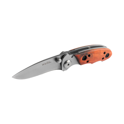 Navaja De Bloqueo Mango Tipo Madera Acero Inoxidable Wallis