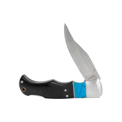 Navaja De Bloqueo De Acero E Imitación Madera Negra Wallis