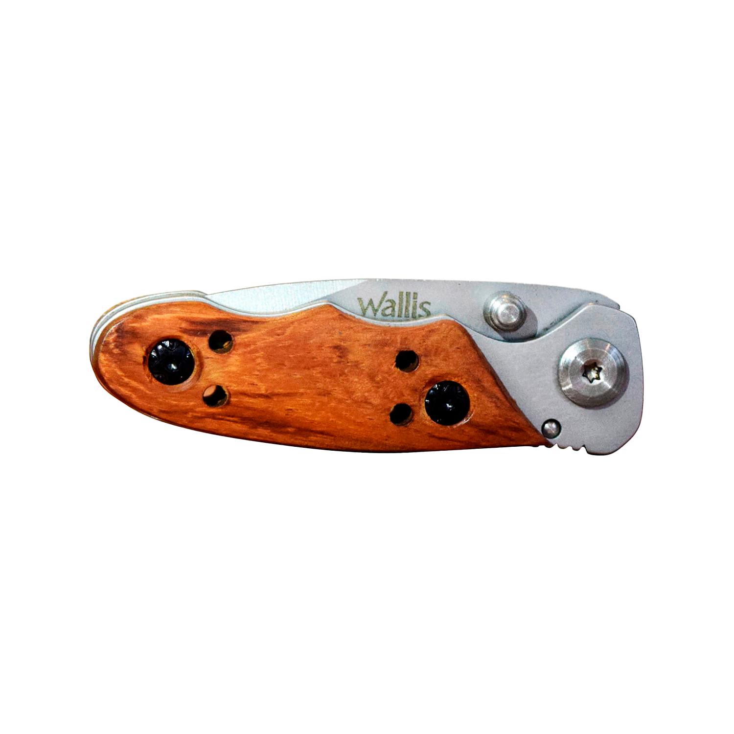Navaja De Bloqueo Mango Tipo Madera Acero Inoxidable Wallis