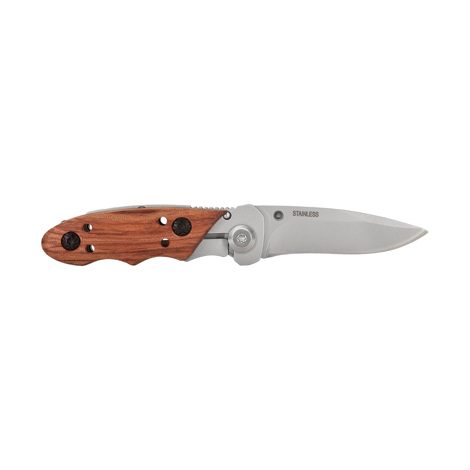 Navaja De Bloqueo Mango Tipo Madera Acero Inoxidable Wallis