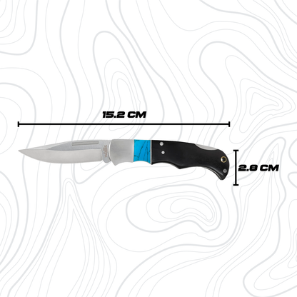 Navaja De Bloqueo De Acero E Imitación Madera Negra Wallis