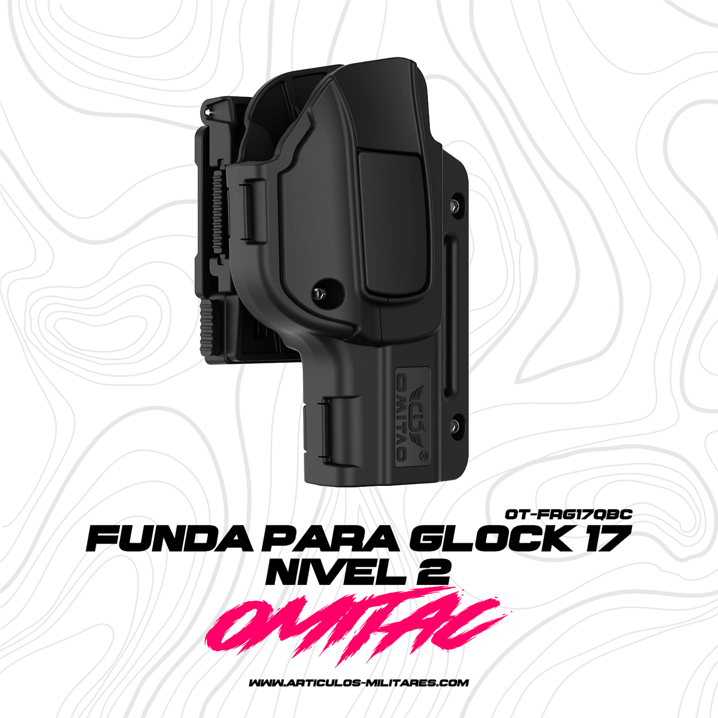 Funda Para Pistola Glock 17,22,31 Clip Cinturón Nvl 2 Omitac