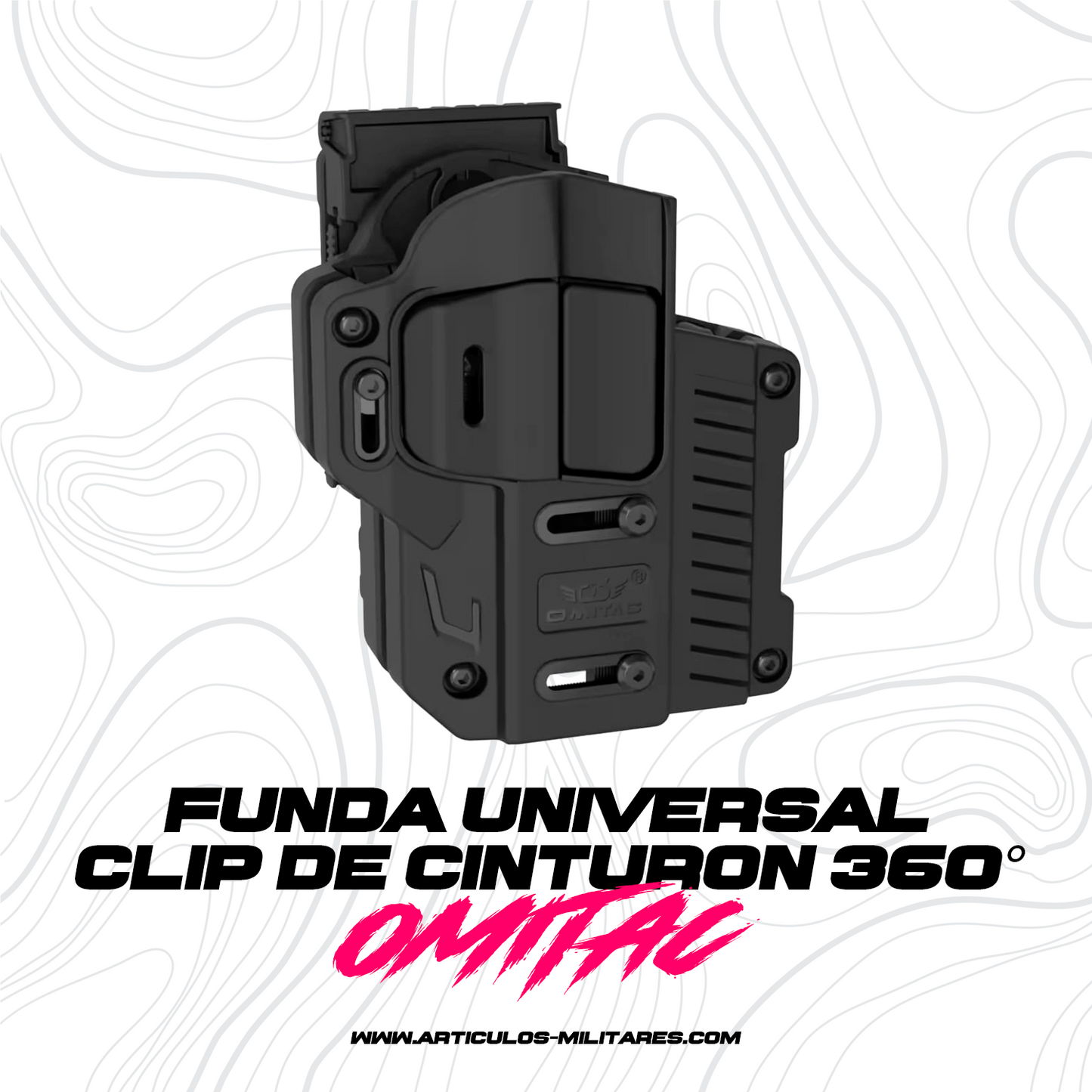 Funda Universal Táctica Omitac Clip de Cinturón 360°