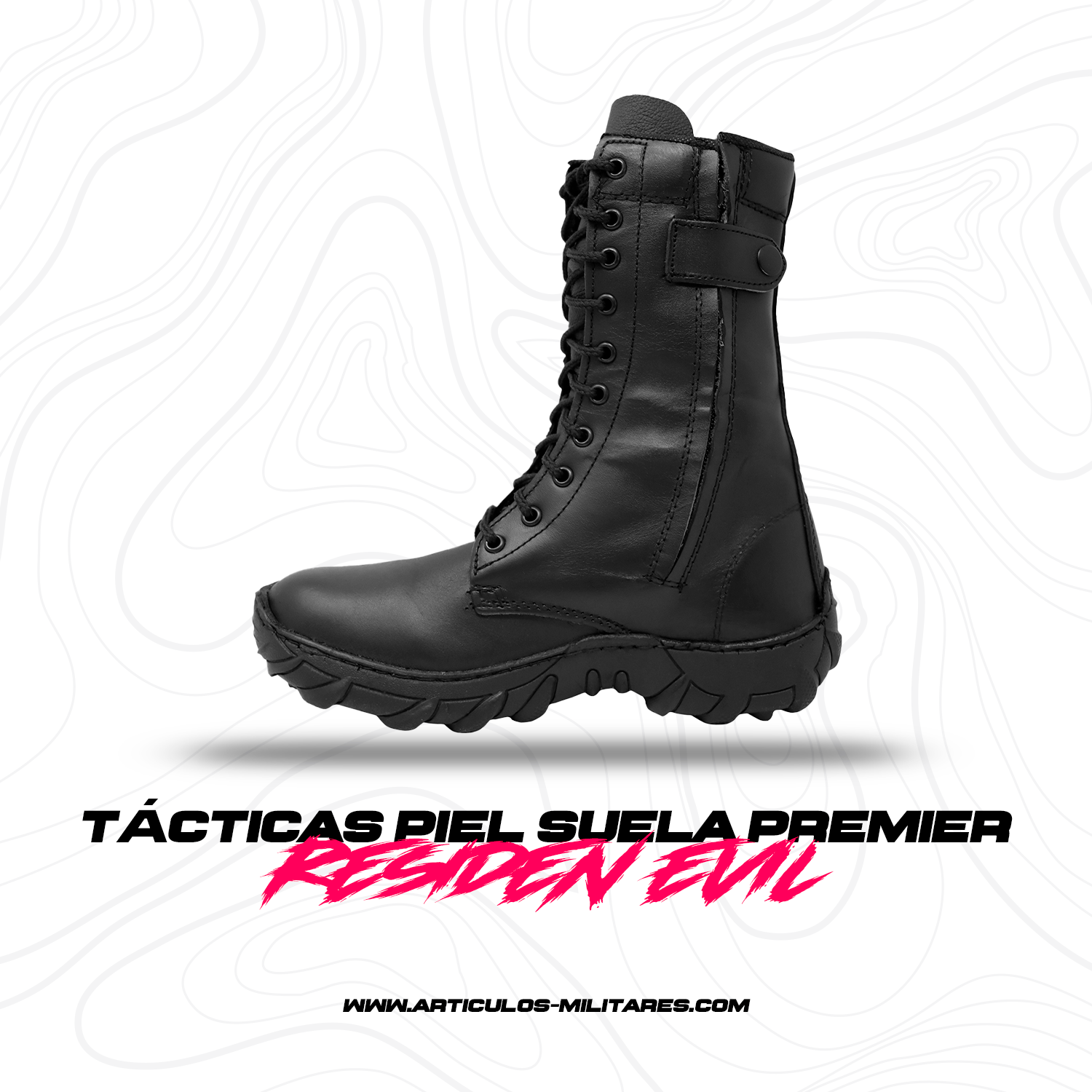 Botas Tacticas Militar De Piel Ligeras Para Seguridad Suela Premier y Comfort