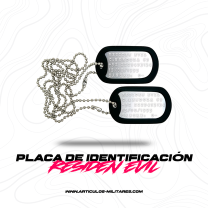 Par de Placas De Identificacion Personalizadas Militar Dog Tag Steel EEUU Army