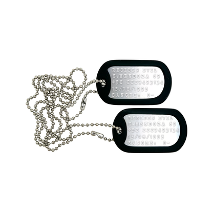 Par de Placas De Identificacion Personalizadas Militar Dog Tag Steel EEUU Army