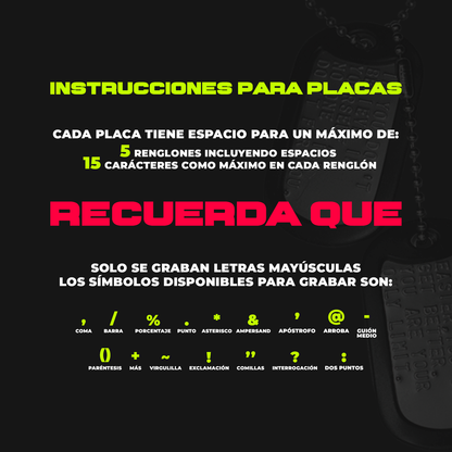 Par de Placas De Identificacion Personalizadas Militar Dog Tag Steel EEUU Army