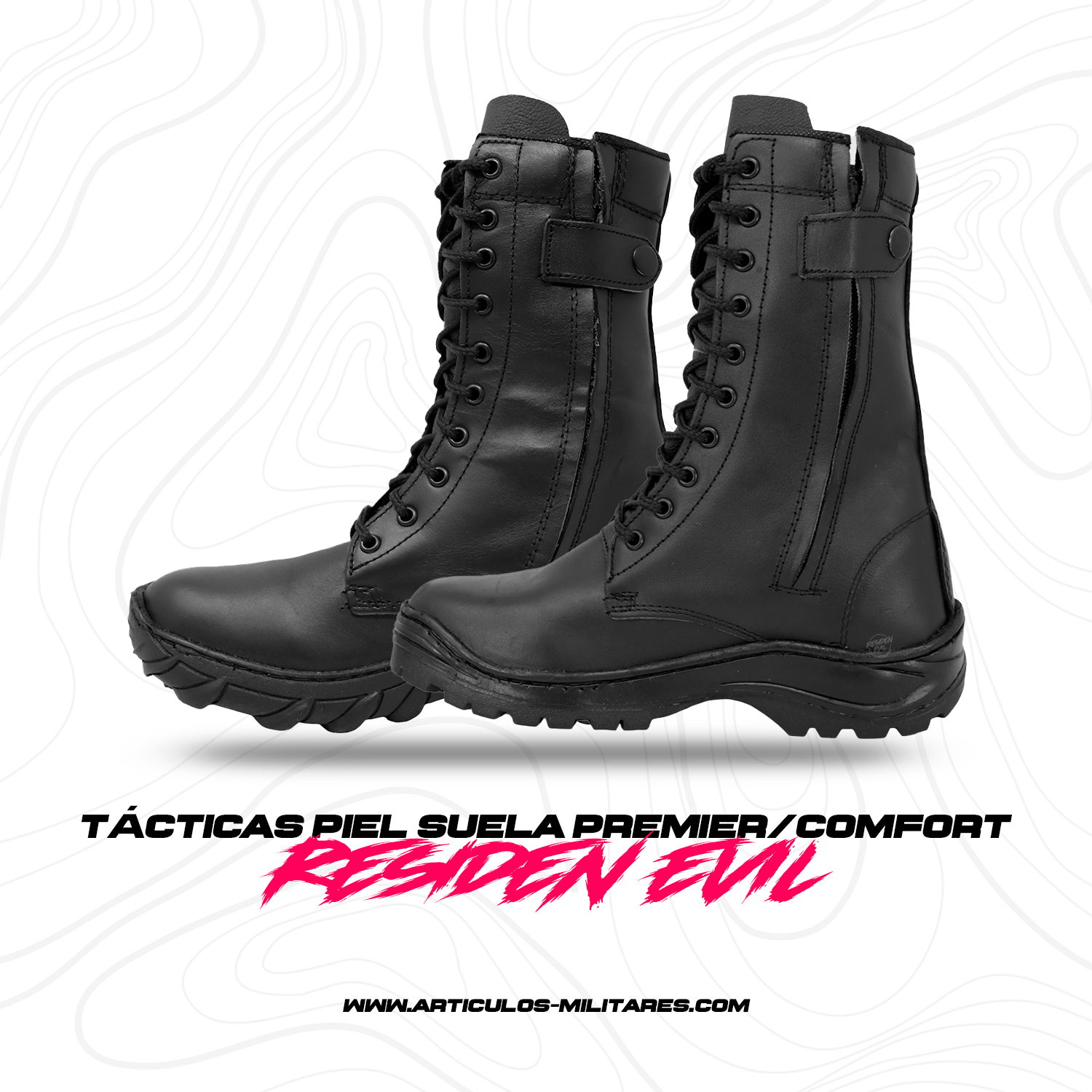 Botas Tacticas Militar De Piel Ligeras Para Seguridad Suela Premier y Comfort