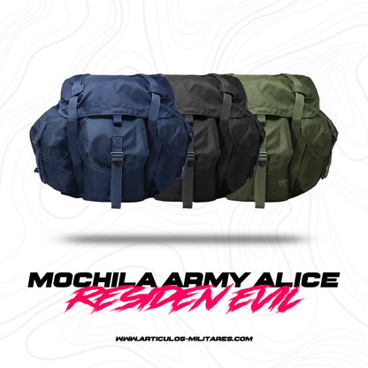 Mochila Tactica Army Alice Repelente Residen Evil Militaría