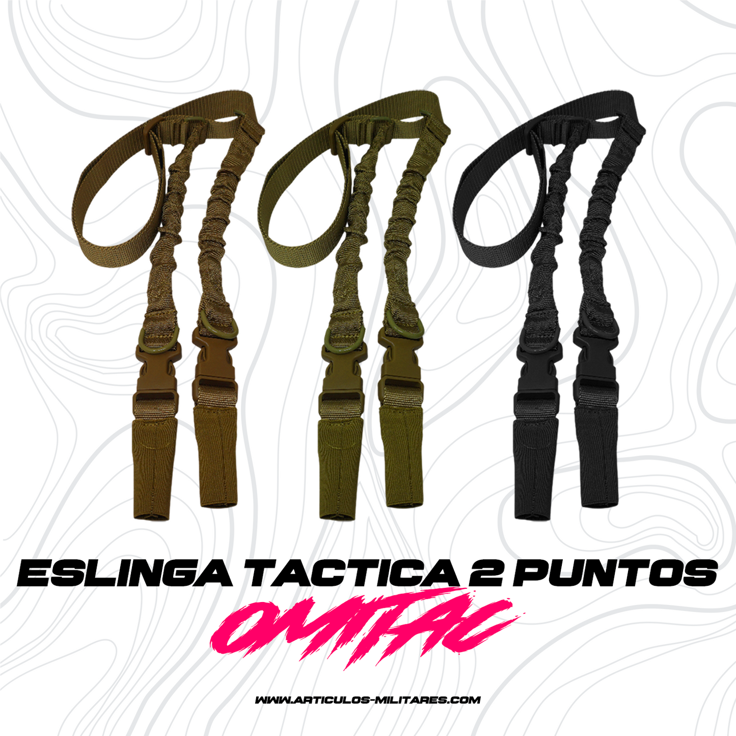 Porta Fusil Tactico 2 Puntos Eslinga Omitac