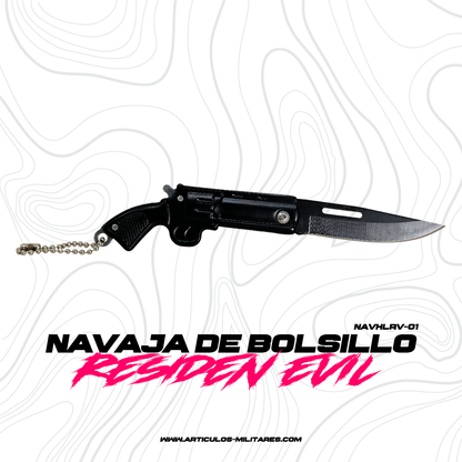 Navaja Llavero de Bolsillo en forma de Revolver