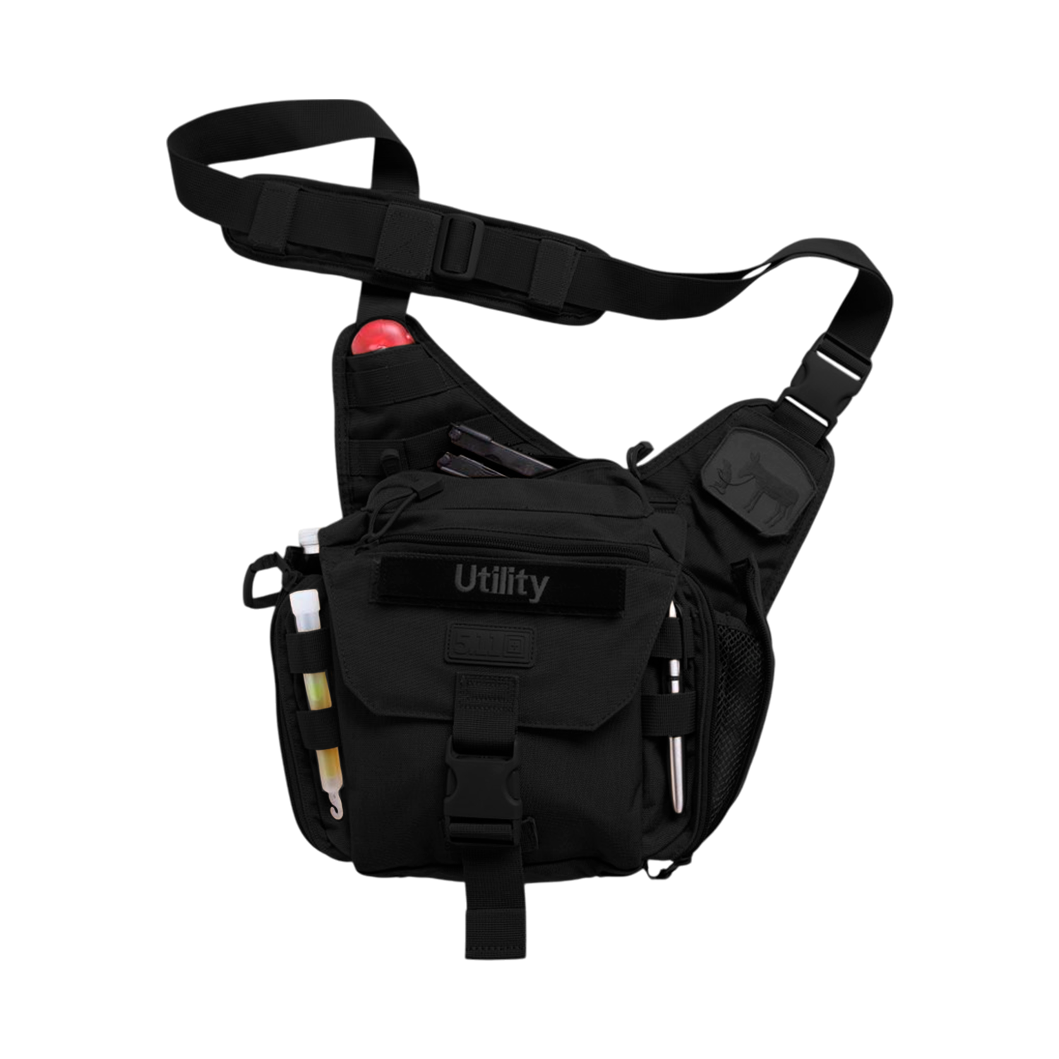 Mochila 5.11 Push Pack Bolsa Táctico Bandolera Pechera Negro