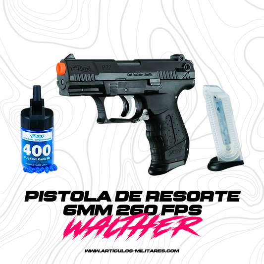 Pistola De Resorte P22 6mm 260 Fps Walther