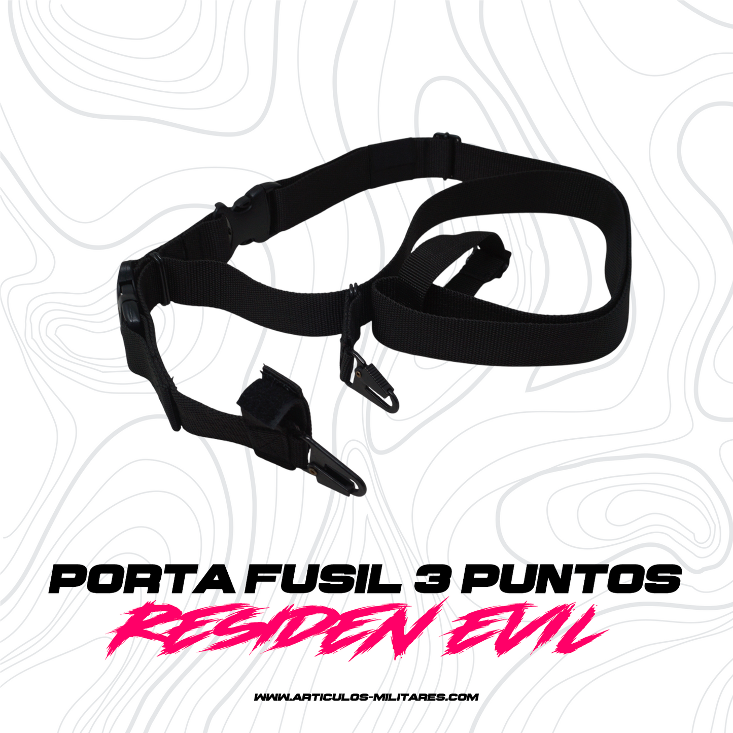 Portafusil Colgadera 3 Posiciones Para Rifle Nacional Negro