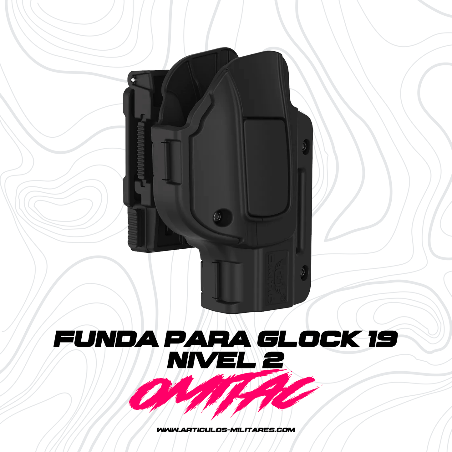 Funda para Glock 19 Clip de Cinturon 360° Omitac