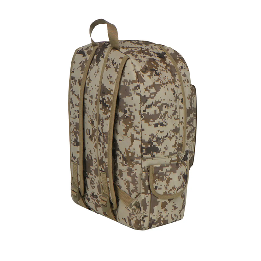 Mochila Escolar Pixel Camo East West Con Gancho Porta Llavero Y Botella