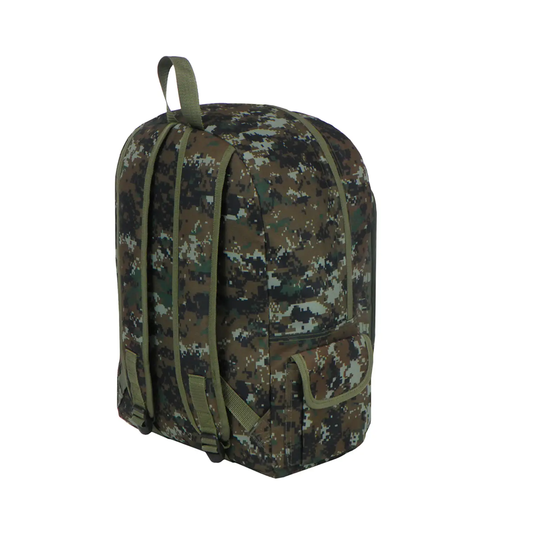 Mochila Escolar Pixel Camo East West Con Gancho Porta Llavero Y Botella