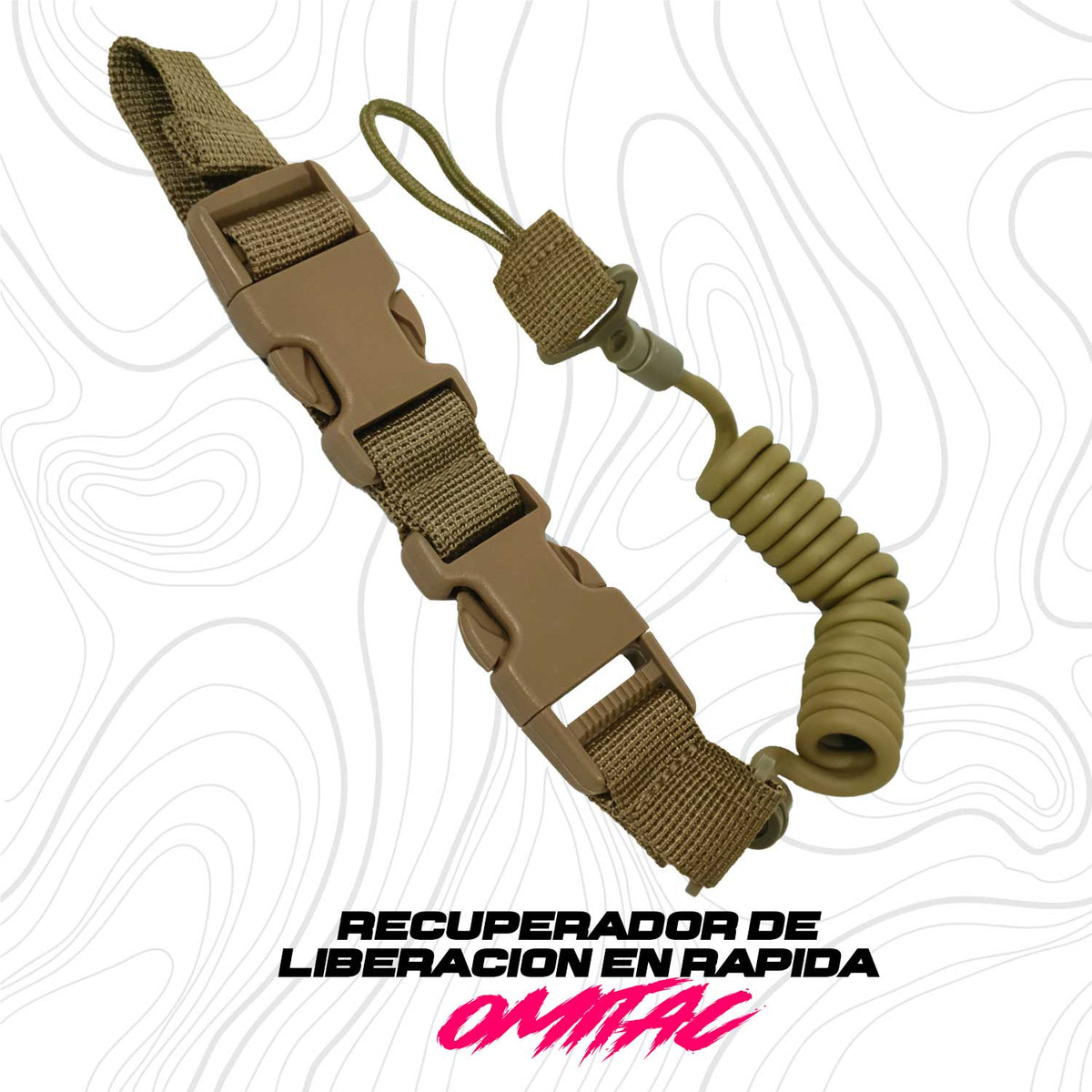 . Se muestra RECUPERADOR DE PISTOLA OMITAC colocado en una pistola para apreciar cómo luce el accesorio instalado.