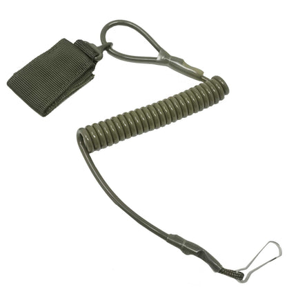 RECUPERADOR DE PISTOLA OMITAC fotografía donde se muestra la correa de nylon utilizada para sujetarlo al cinturón.