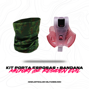 Funda Porta Esposas Rosa Con Bandana KIT MILFORT