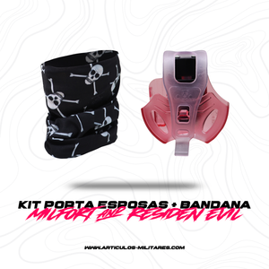 Funda Porta Esposas Rosa Con Bandana KIT MILFORT