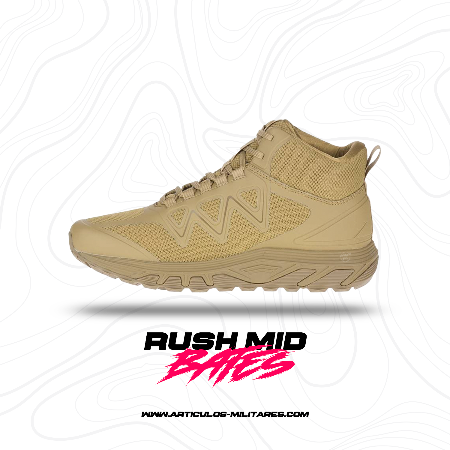 Botas Tácticas Bates Hombre Rush MID Caqui