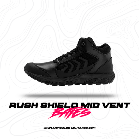 Botas Tácticas Rush Shield Mid Vent Negras BATES