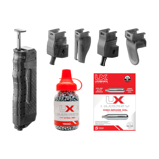 Cargador Rapido Universal + 1500 Bbs + 5 Co2 Kit UMAREX