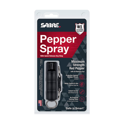 Gas Pimienta Spray Llavero Negro SABRE
