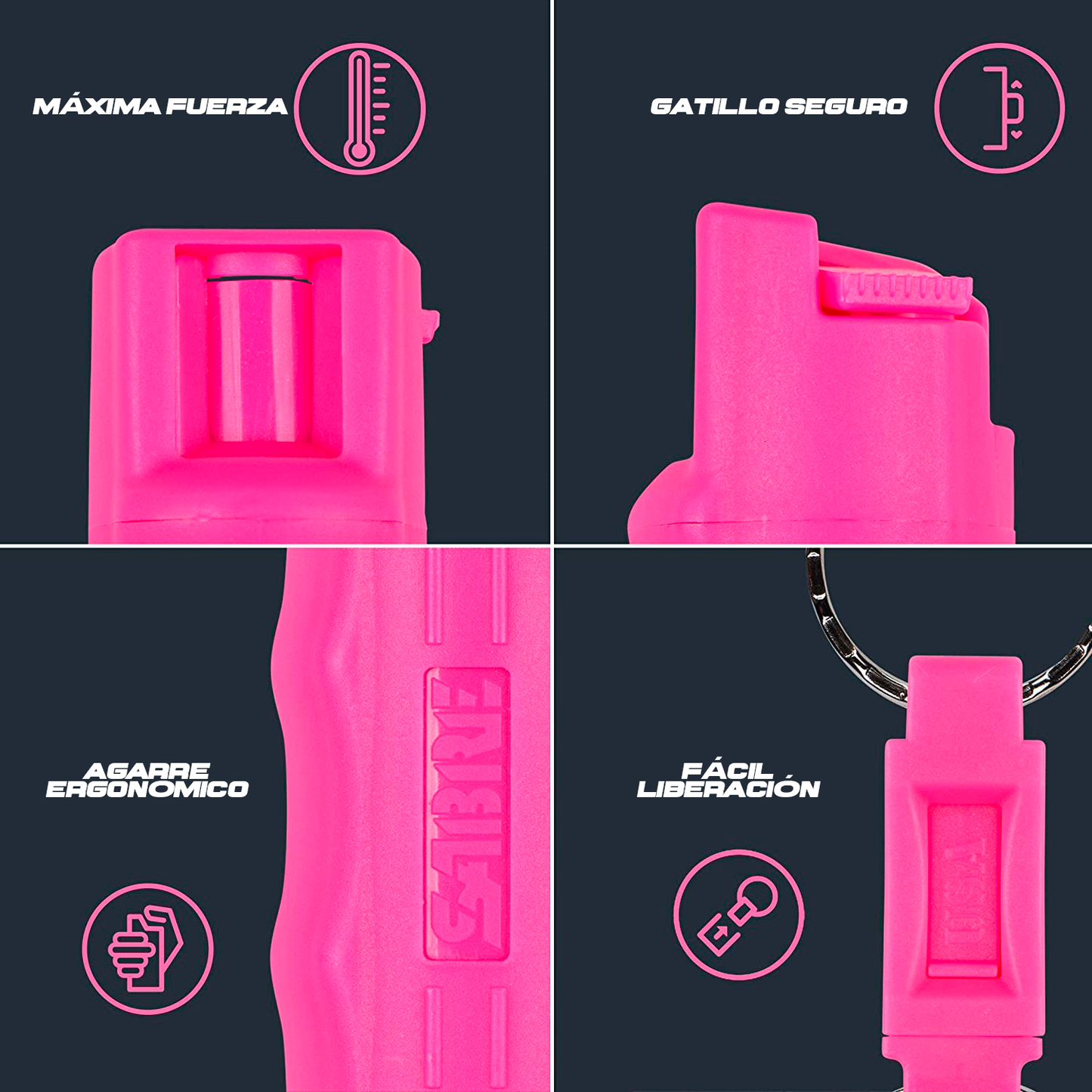 Gas Pimienta Spray Llavero 15 Gramos SABRE