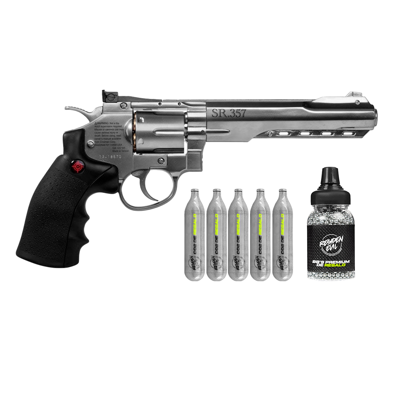 Pistola Revolver SR .357 KIT CROSMAN