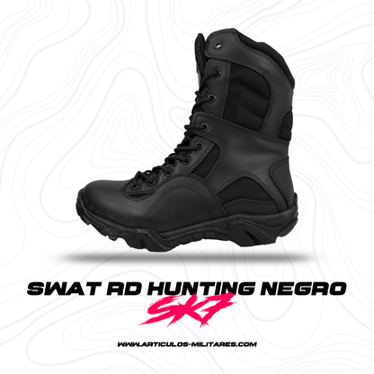 Botas Militares Tacticas SK7 SWAT RD Negro Con Cierre SK7