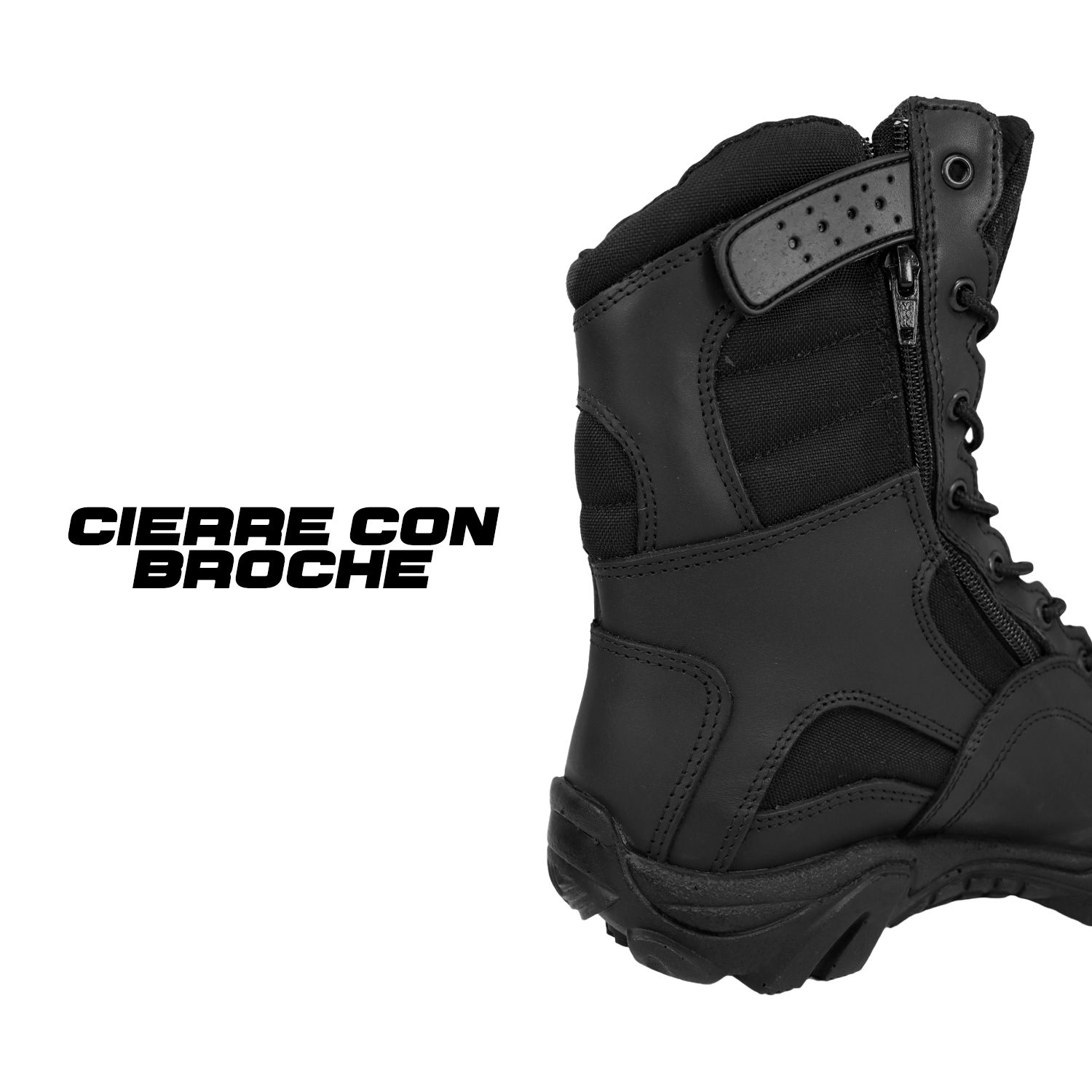 Botas Militares Tacticas SK7 SWAT RD Negro Con Cierre