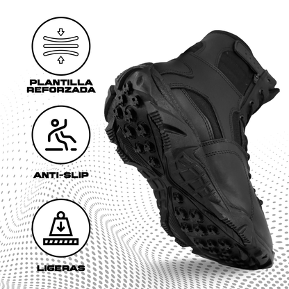 Botas Militares Tacticas SK7 SWAT RD Negro Con Cierre SK7